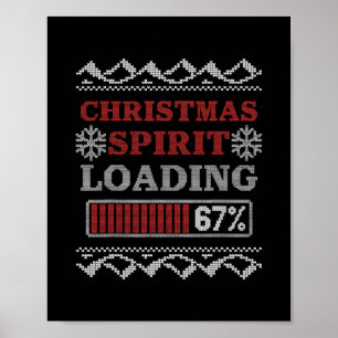 Poster Espírito de Natal Carregando 67 Meme Seis Sete Fer