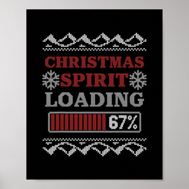 Poster Espírito de Natal Carregando 67 Meme Seis Sete Fer (Frente)