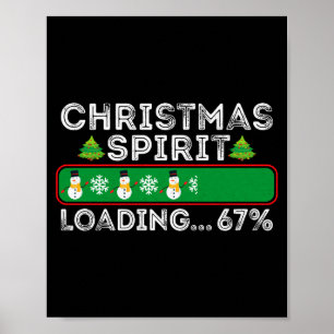 Poster Espírito de Natal Carregando 67 Seis Sete Meme Eng