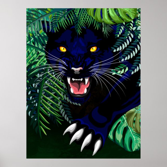 Poster Espírito de Pantera Negra da Selva (Frente)