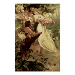 Pôster Espírito De Primavera por Alphonse Mucha