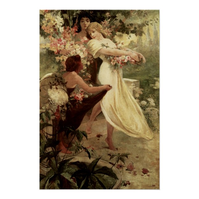 Pôster Espírito De Primavera por Alphonse Mucha (Frente)