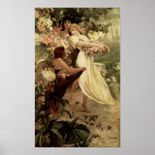 Poster Espírito De Primavera por Alphonse Mucha