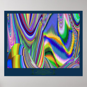 Poster Espírito do Abstrato 3D Rainbowart de Verão