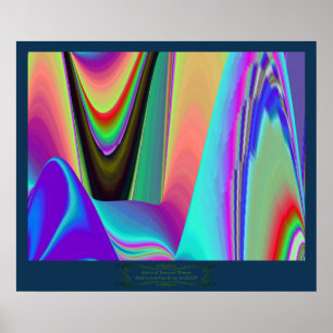 Poster Espírito do Abstrato 3D Rainbowart de Verão