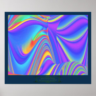 Poster Espírito do Abstrato 3D Rainbowart de Verão