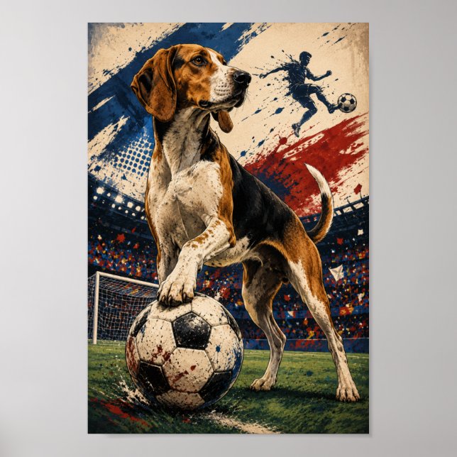 Poster Espírito do Dia de Partida do American Foxhound (Frente)