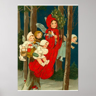 Poster Espírito do natal vintage