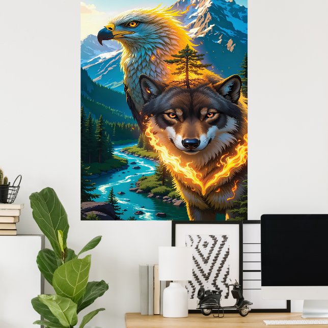 Poster Espírito do Selvagem Ascendente (Escritório em casa)