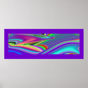 Poster Espírito do Verão Breeze Abstrato 3D Rainbowart