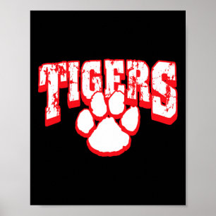 Poster Espírito Escolar dos Tigres de Volta às Aulas R