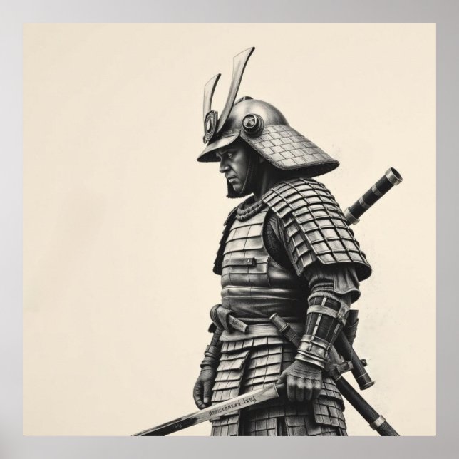 Poster Espírito Guerreiro: Arte do Carvão Samurai (Frente)