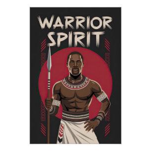 Pôster Espírito Guerreiro - Patrimônio Africano