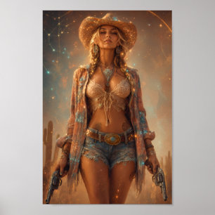Pôster Espírito Poeira de Estrelas Cowgirl Celesti