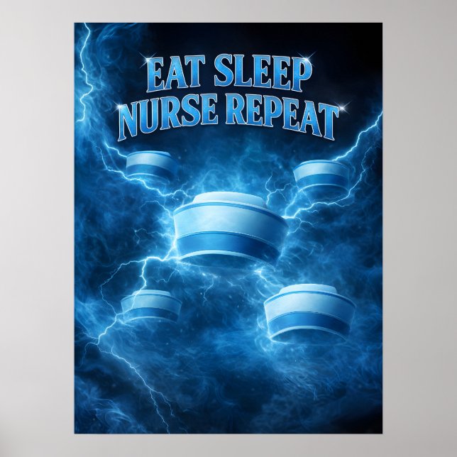 Poster Espírito Relâmpago de Cuidado de Enfermagem (Frente)
