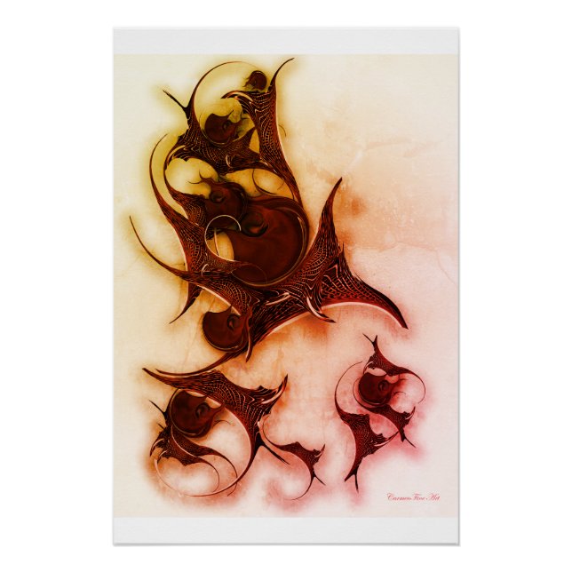 Pôster "Espírito Rosa vermelha" Glossy Poster (Frente)