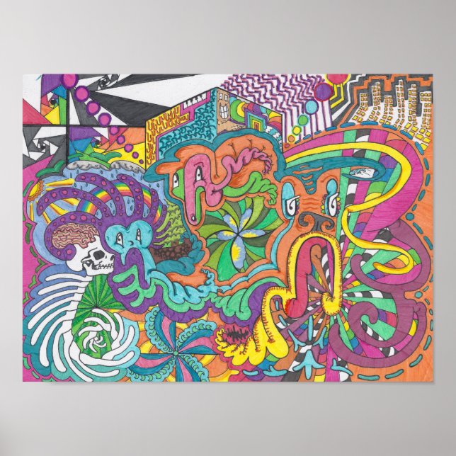 Poster Espíritos da Corra de Cores (Frente)