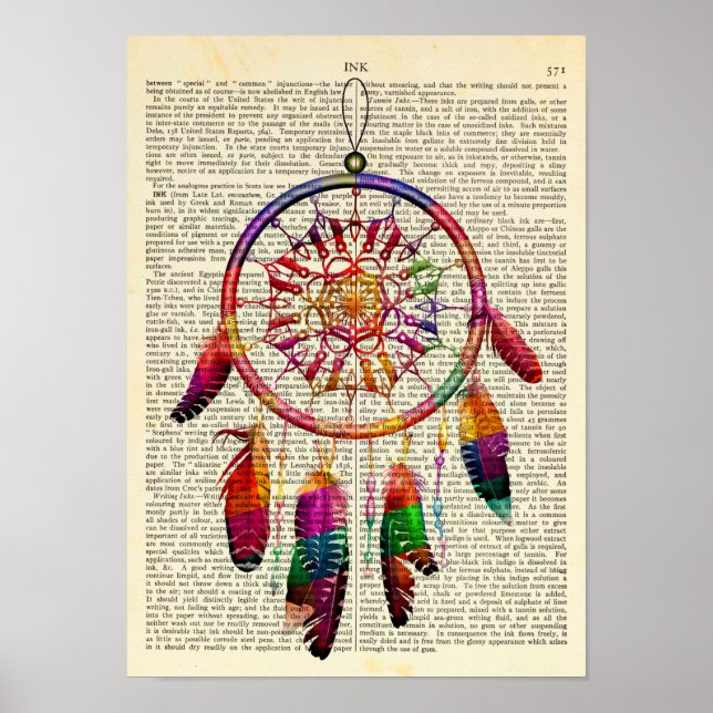 Poster Espiritual Americano Nativo Dreamcatcher (Frente)
