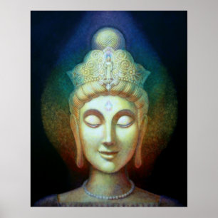 Poster espiritual da arte da deusa da aura do