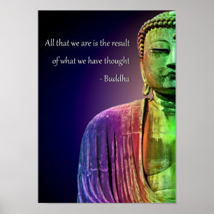 Poster espiritual inspirado das citações de Budd