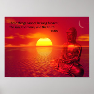 Poster espiritual inspirado das citações de Budd