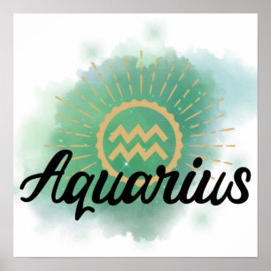 Poster Esplash Aquarius Watercolor