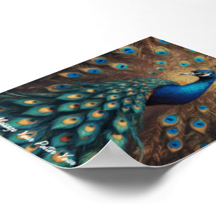 Poster Esplendor Majestoso: O Boho Peacock