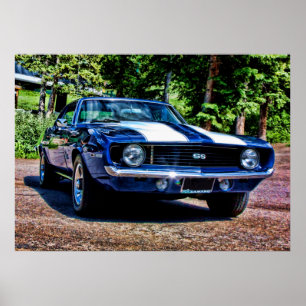 Pôster Esporte 1969 super de Chevy Camaro SS