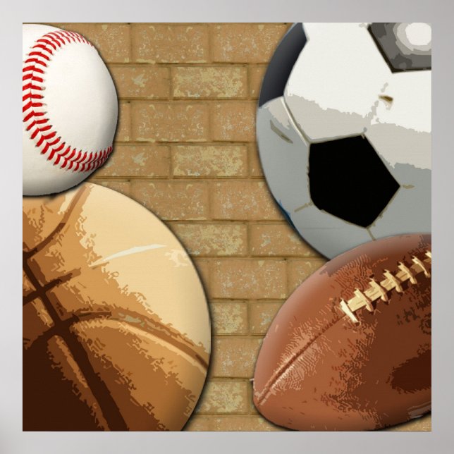 Poster Esporte Al-Star, Basquete/Futebol/Futebol (Frente)