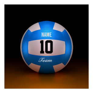 Pôster Esporte azul do voleibol