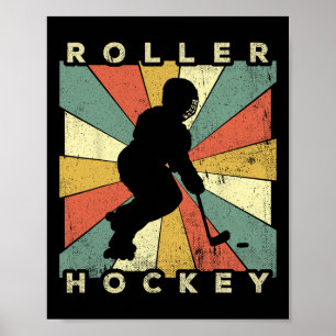 Poster Esporte de Hóquei em Patins Vintage Retro