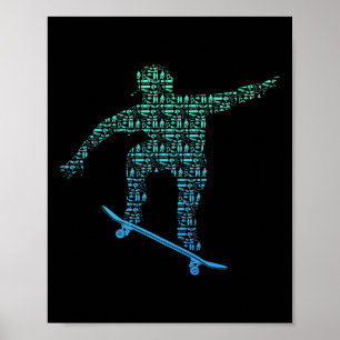 Poster Esporte Extremo Skate Patins Skateboarding