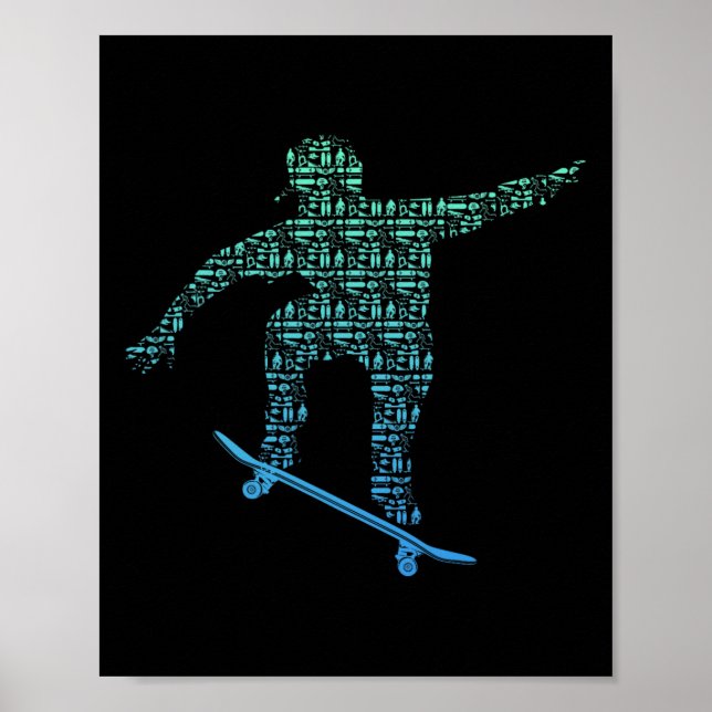 Poster Esporte Extremo Skate Patins Skateboarding (Frente)
