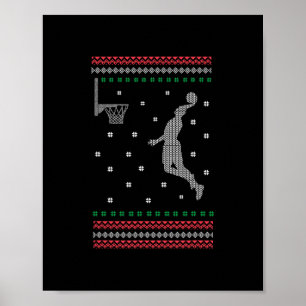 Poster esporte legal de natal dunking no natal feio
