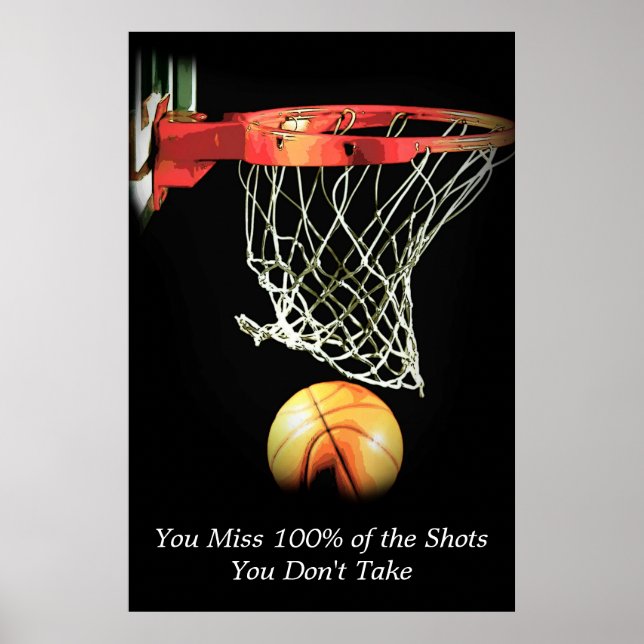 Poster Esporte Motivacional de Basquete (Frente)