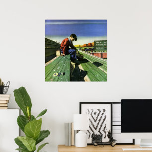 Pôster Esportes Antigos, Torcedor de Futebol Triste com M