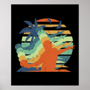 Poster Esportes com pino do pino do pino do Tênis retrô