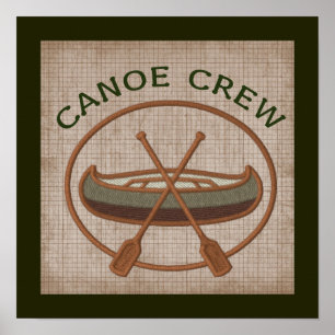 Poster Esportes de água Canoeing do grupo da canoa