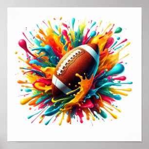 Poster Esportes de Bola de Jogo Colorido Moderno