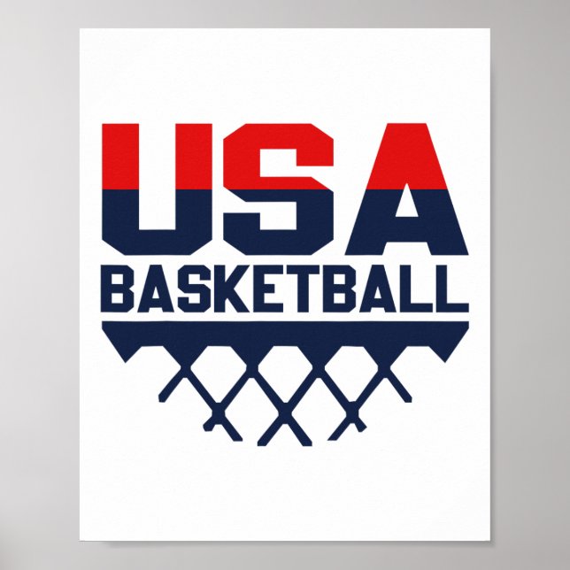 Poster Esportes de Equipe EUA Basquetebol (Frente)