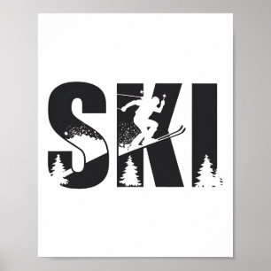 Poster Esportes De Esqui De Inverno Fazendo Kioto Com Mon