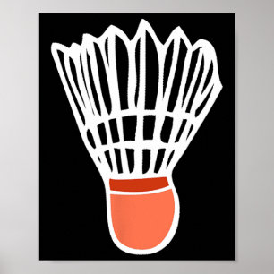 Poster Esportes De Ilustração Do Shuttle Do Jogador De Ba