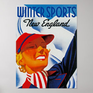Pôster Esportes de inverno Nova Inglaterra