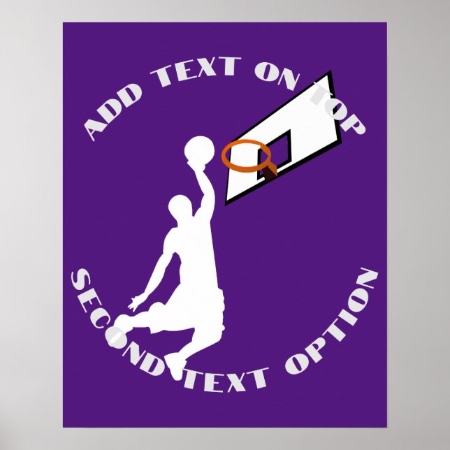 Poster Esportes do jogador de basquete Slam Dunk (Frente)