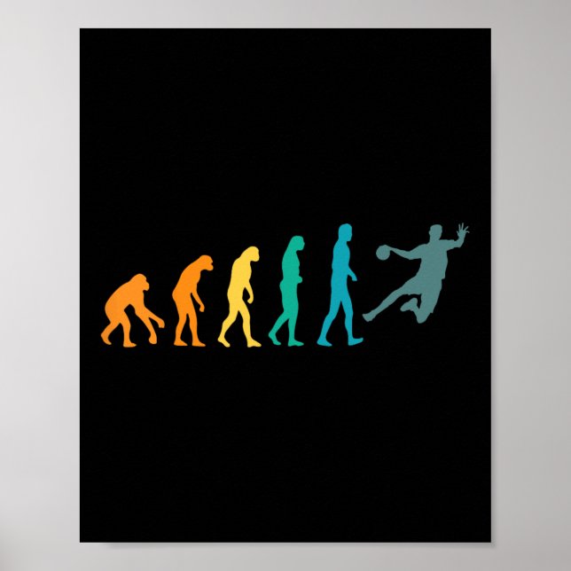 Poster Esportes Engraçados Evoluçãode Handball (Frente)