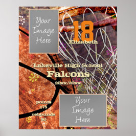 Poster esportes para fotos de jogadores de basquetebol