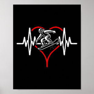 Poster Esportes Radicais Heartbeat Skateboarding Skate He