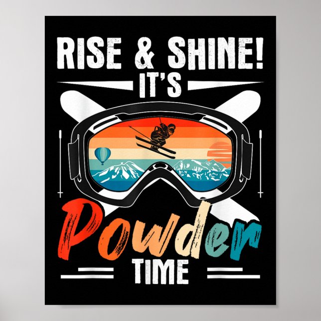 Poster Esportes Retro de Esqui Salto Salto &amp; Brilho!  (Frente)