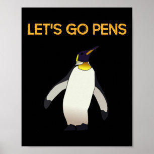 Poster Esportes Tee#39;s vamos às Canetas com pinguins de