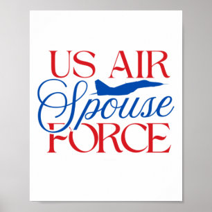 Poster Esposa da Força Aérea dos EUA – Marido Esposa Mili